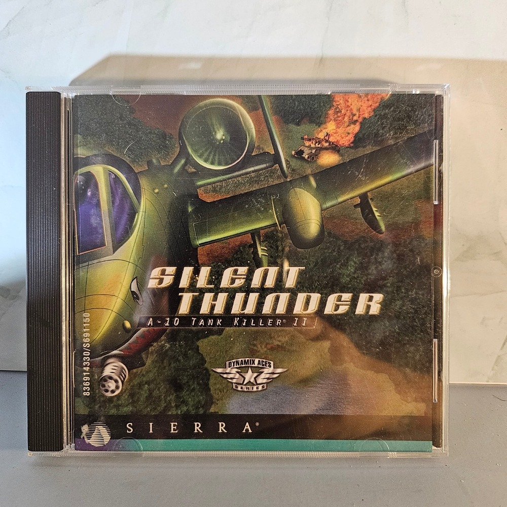 Sierra Silent Thunder A-10 Tank Killer II PC Game CD-ROM Vintage Dynamix‎